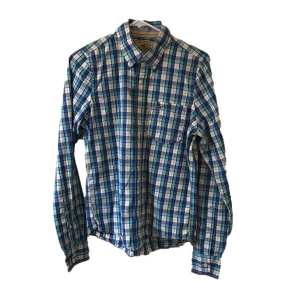 Hollister Plaid Flannel Button Down Shirt - Picture 1 of 5